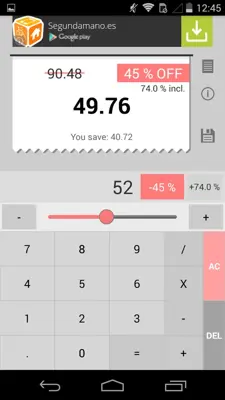 Discount Calculator android App screenshot 0